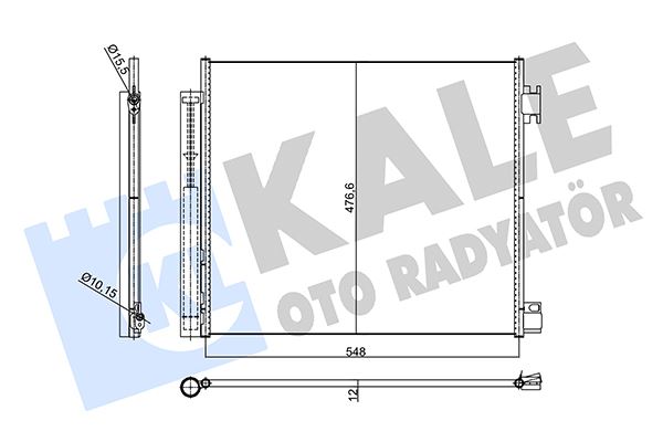 KALE OTO RADYATÖR 356110 İklimlendirme Sistemi Klima Radyatörü - NISSAN QASHQAI II (J11, J11_) uyumlu