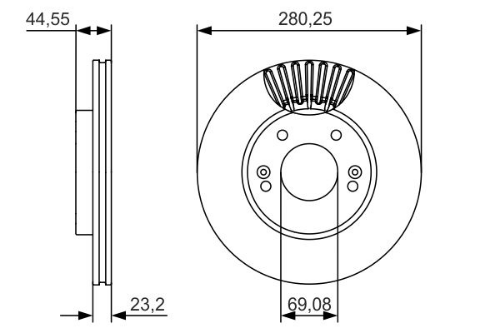 BOSCH 0 986 479 A12 Fren Sistemleri Fren Diski - HYUNDAI i30 (GD) uyumlu