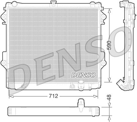 DENSO DRM50074 Soğutma Sistemi Su Soğutucu & Parçaları - TOYOTA LAND CRUISER 200 (_J2_) uyumlu