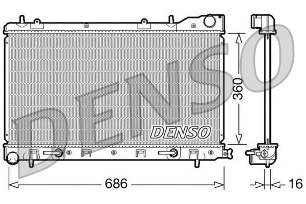 DENSO DRM36001 Soğutma Sistemi Su Soğutucu & Parçaları - SUBARU FORESTER (SG_) uyumlu
