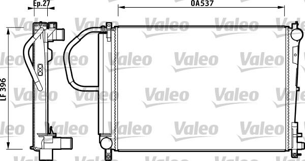 VALEO 732883 Soğutma Sistemi Su Soğutucu & Parçaları - CHRYSLER VOYAGER IV (RG, RS) uyumlu