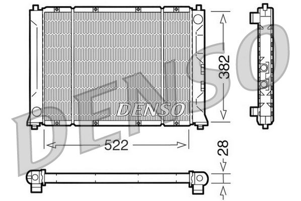 DENSO DRM24005 Soğutma Sistemi Su Soğutucu & Parçaları - ROVER 200 II Hatchback (XW) uyumlu