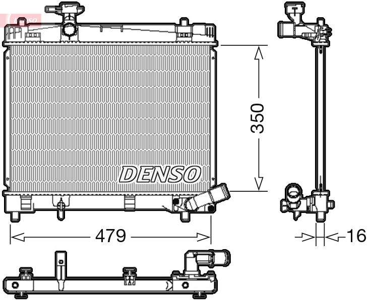 DENSO DRM50086 Soğutma Sistemi Su Soğutucu & Parçaları - TOYOTA VERSO S (_P12_) uyumlu