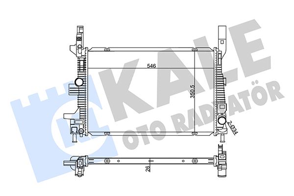 KALE OTO RADYATÖR 355520 Soğutma Sistemi Su Soğutucu & Parçaları - FORD FOCUS III uyumlu