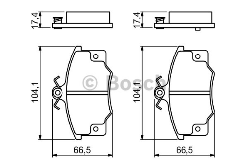 BOSCH 0 986 468 380 Fren Sistemleri Fren Balatası - ALFA ROMEO 155 (167_) uyumlu