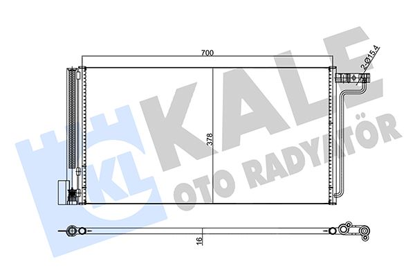 KALE OTO RADYATÖR 357755 İklimlendirme Sistemi Klima Radyatörü - FORD C-MAX II (DXA/CB7, DXA/CEU) uyumlu