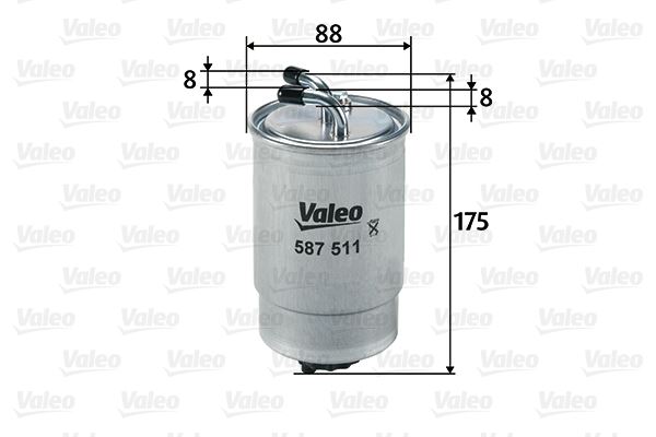 VALEO 587511 Yakıt Sistemi Yakıt Filtresi - FORD FIESTA III (GFJ) uyumlu