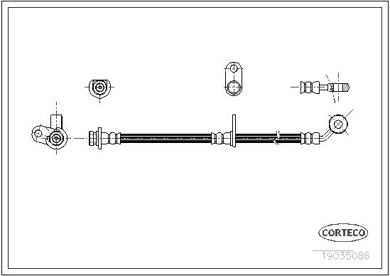 CORTECO 19035086 Fren Sistemleri Fren Hortumları - HONDA PRELUDE V (BB_) uyumlu