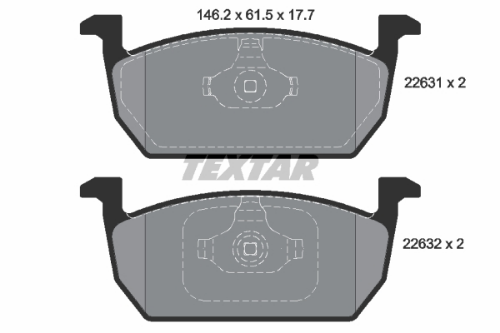 TEXTAR 2263101 Fren Sistemleri Fren Balatası - SEAT LEON ST (5F8) uyumlu