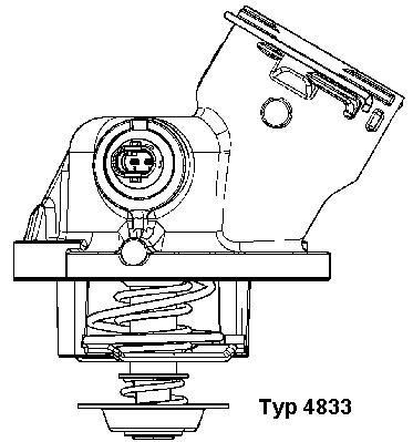BorgWarner (Wahler) 4833.100D Motor Termostat - MERCEDES-BENZ S-SERISI (W221, V221) uyumlu