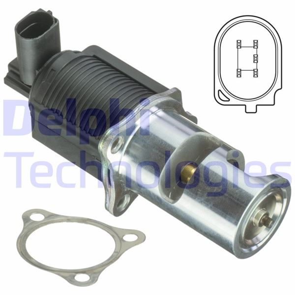 DELPHI EG10405-12B1 Motor EGR Parçaları - OPEL VIVARO A Platform şasi (X83) uyumlu