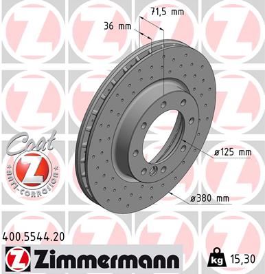 ZIMMERMANN 400.5544.20 Fren Sistemleri Fren Diski - MERCEDES-BENZ G-SERISI (W461) uyumlu