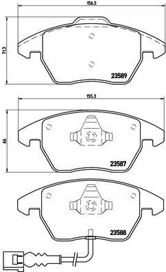 BREMBO P 85 075 Fren Sistemleri Fren Balatası - VW PASSAT B7 Variant (365) uyumlu