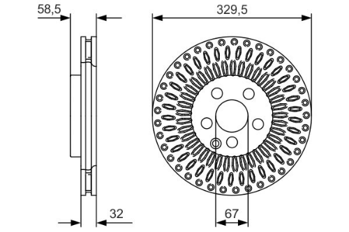 BOSCH 0 986 479 D13 Fren Sistemleri Fren Diski - MERCEDES-BENZ V-SERISI (W447) uyumlu