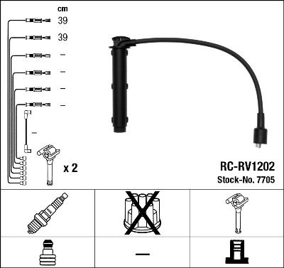 NGK 7705 Ateşleme Sistemi Ateşleme Kablosu - ROVER 75 (RJ) uyumlu