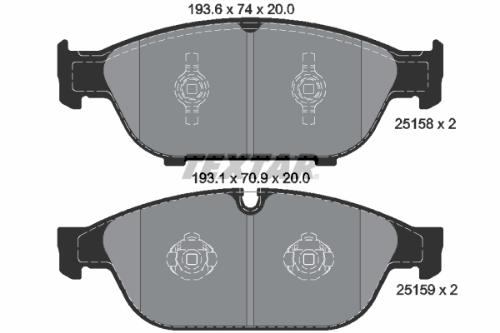 TEXTAR 2515802 Fren Sistemleri Fren Balatası - AUDI A7 Sportback (4GA, 4GF) uyumlu