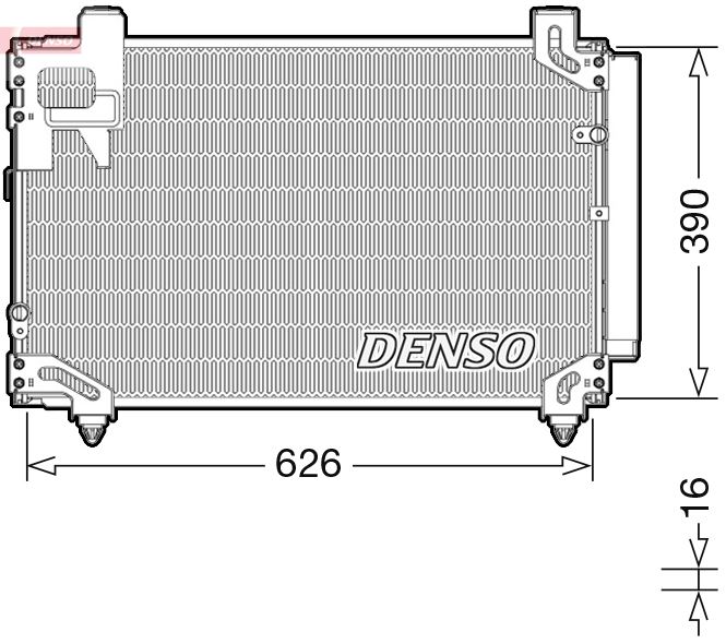DENSO DCN50044 İklimlendirme Sistemi Klima Radyatörü - TOYOTA AVENSIS Sedan (_T25_) uyumlu