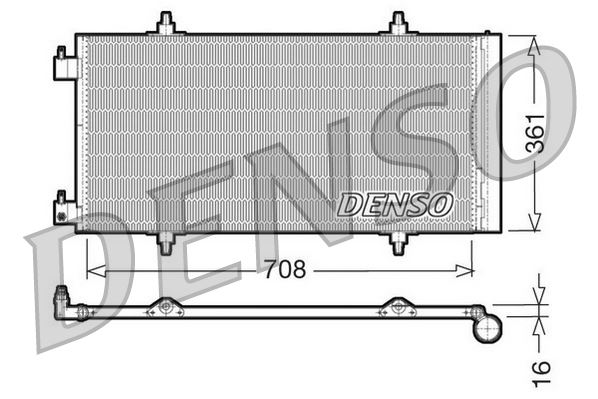 DENSO DCN07011 İklimlendirme Sistemi Klima Radyatörü - CITROËN C8 (EA_, EB_) uyumlu