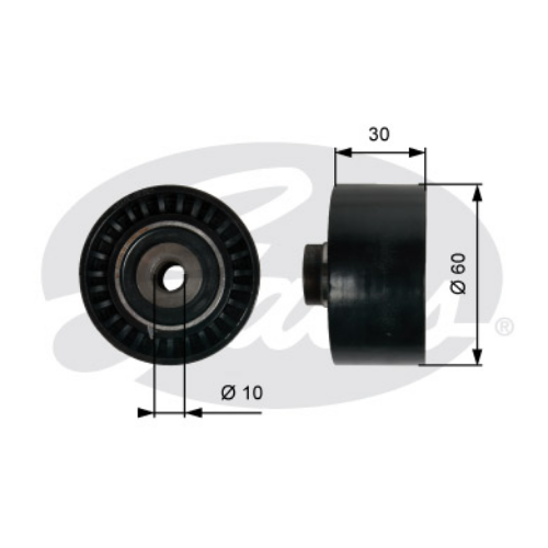 GATES T42065 Motor Yönlendirme & Kılavuz Makarası - CITROËN AX (ZA-_) uyumlu