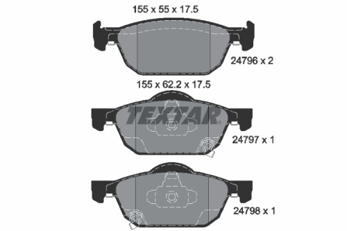 TEXTAR 2479601 Fren Sistemleri Fren Balatası - HONDA CIVIC IX (FK) uyumlu
