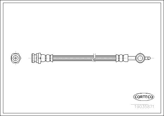 CORTECO 19035871 Fren Sistemleri Fren Hortumları - MAZDA 6 Station Wagon (GY) uyumlu