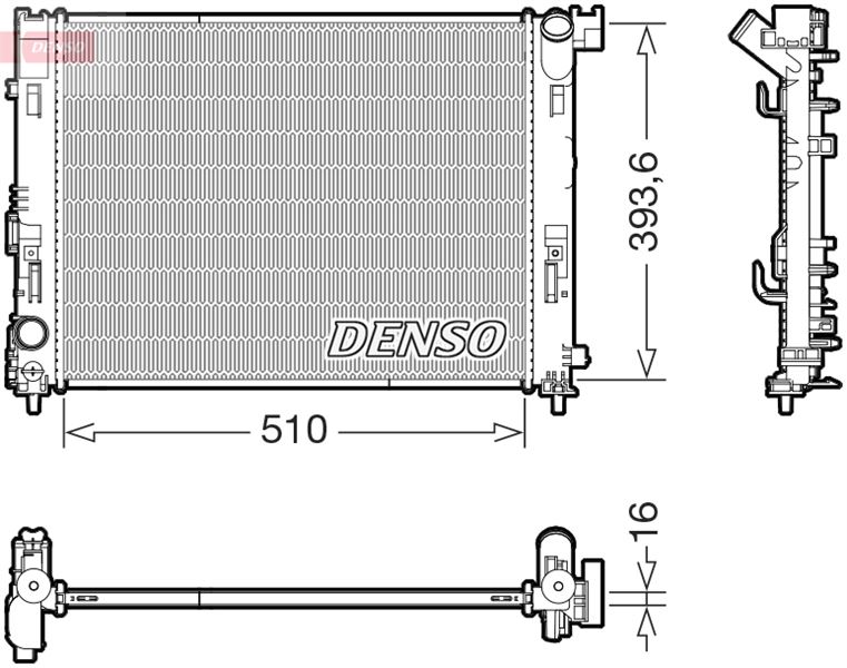 DENSO DRM46103 Soğutma Sistemi Su Soğutucu & Parçaları - NISSAN MICRA V (K14) uyumlu
