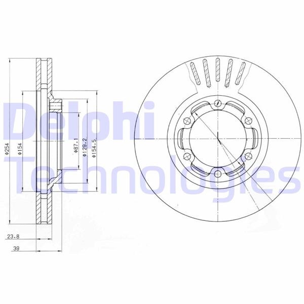 DELPHI BG4106 Fren Sistemleri Fren Diski - MITSUBISHI L200 (K7_T, K6_T, K5_T) uyumlu