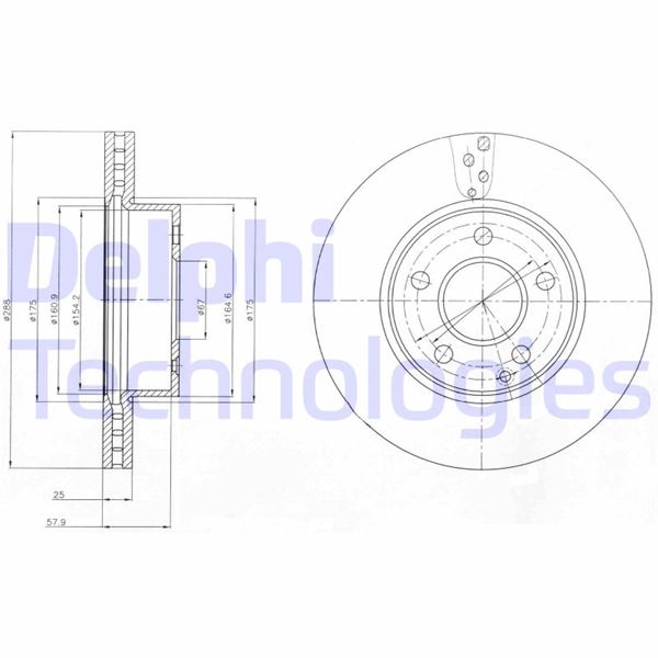 DELPHI BG4227C Fren Sistemleri Fren Diski - MERCEDES-BENZ C-SERISI (W204) uyumlu