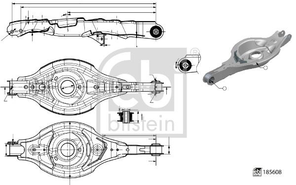 FEBI BILSTEIN 185608 Süspansiyon Sistemi Bugi Kolu - MAZDA CX-5 (KE, GH) uyumlu