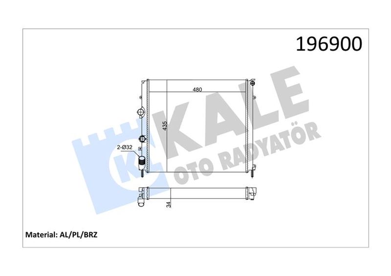 Su Radyatörü - KALE OTO RADYATÖR - 0534351AB
