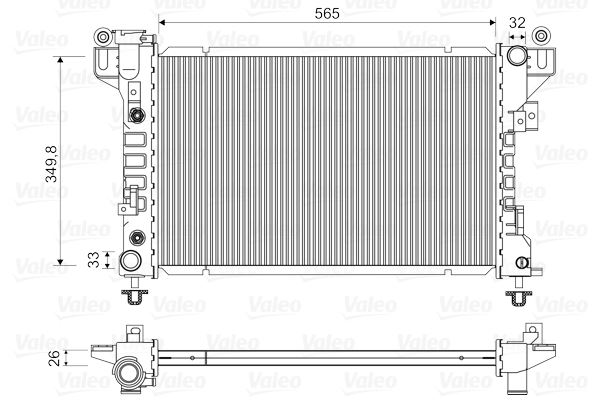VALEO 731578 Soğutma Sistemi Su Soğutucu & Parçaları - CHRYSLER LE BARON Sedan uyumlu