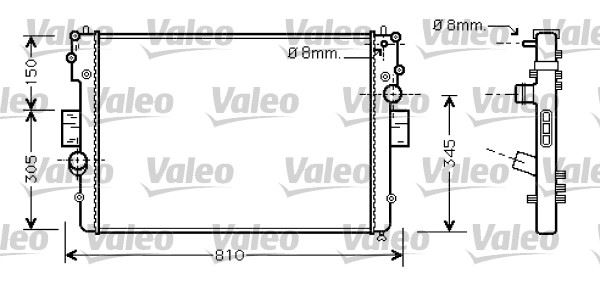 VALEO 734448 Soğutma Sistemi Su Soğutucu & Parçaları - IVECO DAILY III Platform şasi uyumlu