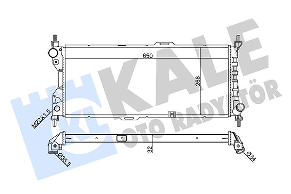KALE OTO RADYATÖR 372600 Soğutma Sistemi Su Soğutucu & Parçaları - OPEL COMBO Kasa/büyük limuzin (71_) uyumlu