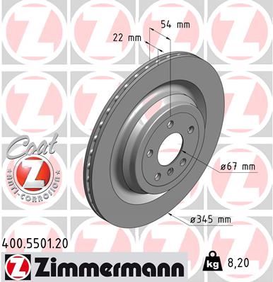 ZIMMERMANN 400.5501.20 Fren Sistemleri Fren Diski - MERCEDES-BENZ M-SERISI (W166) uyumlu