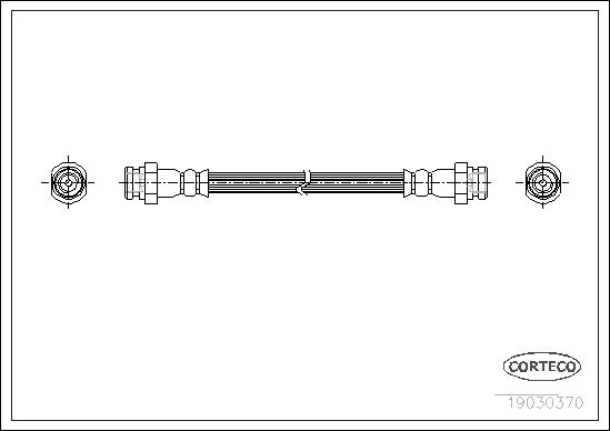 CORTECO 19030370 Fren Sistemleri Fren Hortumları - MAZDA 323 II Hatchback (BD) uyumlu