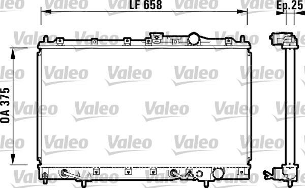 VALEO 734127 Soğutma Sistemi Su Soğutucu & Parçaları - MITSUBISHI LANCER V (CB_A, CD_A, CE_A) uyumlu