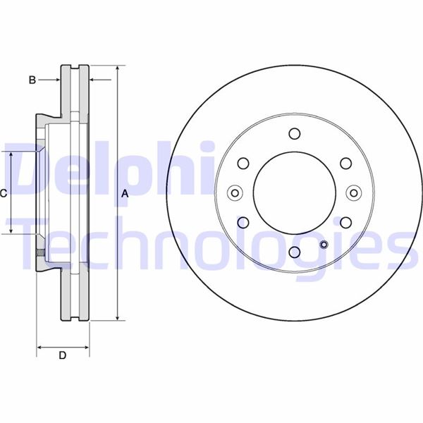 DELPHI BG9140C Fren Sistemleri Fren Diski - FORD RANGER (TKE) uyumlu