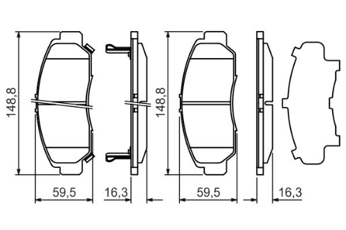 BOSCH 0 986 424 722 Fren Sistemleri Fren Balatası - HONDA STREAM (RN) uyumlu