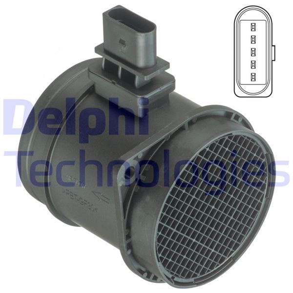 DELPHI AF10408-12B1 Motor Hava Kütle Ölçer (MAF Sensörü) - VW TOUAREG (7LA, 7L6, 7L7) uyumlu