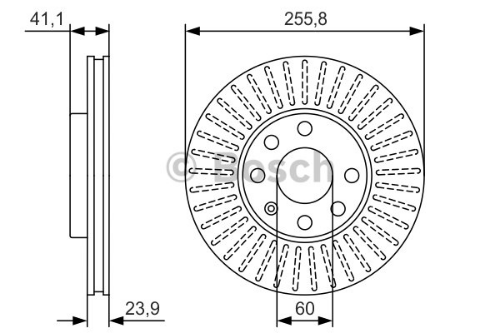 BOSCH 0 986 479 R76 Fren Sistemleri Fren Diski - OPEL ASTRA G Hatchback (T98) uyumlu