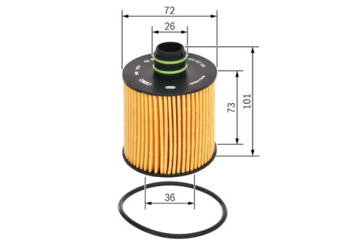 BOSCH F 026 407 108 Motor Yağ Filtresi - FIAT DOBLO Cargo (263_) uyumlu