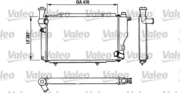 VALEO 730534 Soğutma Sistemi Su Soğutucu & Parçaları - PEUGEOT 205 I (741A/C) uyumlu