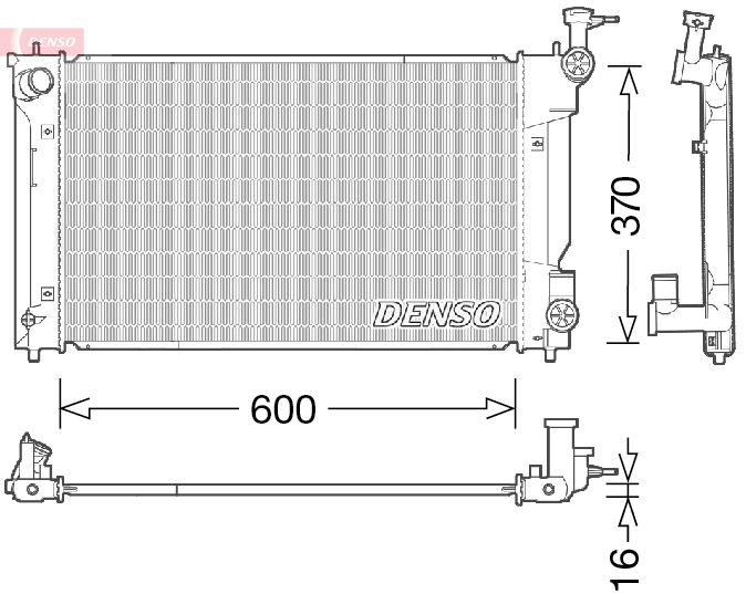DENSO DRM50094 Soğutma Sistemi Su Soğutucu & Parçaları - TOYOTA COROLLA Sedan (_E15_) uyumlu