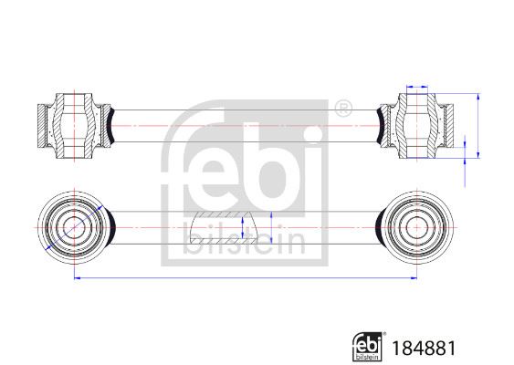 FEBI BILSTEIN 184881 Süspansiyon Sistemi Bugi Kolu - HYUNDAI GRAND SANTA FÉ uyumlu