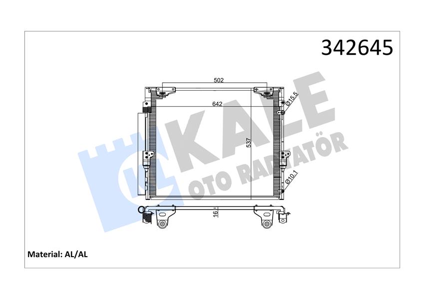 KALE OTO RADYATÖR 342645 Diğer Diğer Donanım & Parçalar - TOYOTA LAND CRUISER 200 (_J2_) uyumlu