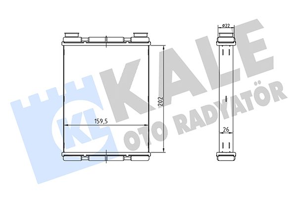 KALE OTO RADYATÖR 360855 İklimlendirme Sistemi İç Mekan Isı Değiştirici - NISSAN JUKE (F15) uyumlu