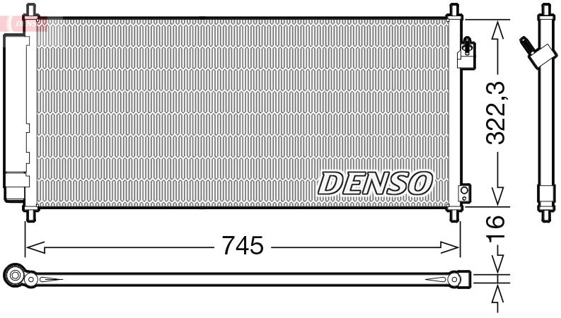 DENSO DCN40026 İklimlendirme Sistemi Klima Radyatörü - HONDA JAZZ III (GE_, GG_, GP_, ZA_) uyumlu