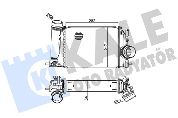 KALE OTO RADYATÖR 350980 Motor Turbo Radyatörü - NISSAN QASHQAI II (J11, J11_) uyumlu