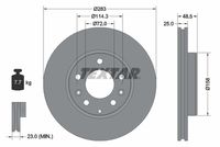 TEXTAR 92125503 Fren Sistemleri Fren Diski - MAZDA 6 Hatchback (GG) uyumlu