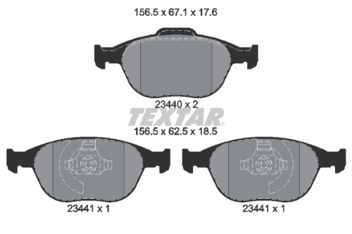 TEXTAR 2344004 Fren Sistemleri Fren Balatası - FORD FOCUS I (DAW, DBW) uyumlu